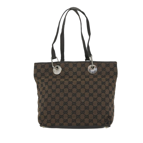 GUCCI GG Canvas Tote Bag Brown 285585 Auth bs9255 - Picture 2 of 16